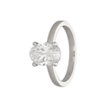 18k Gold Lab Diamond Oval Solitaire Ring