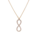 9k Gold Infinity Pave Diamond Necklace
