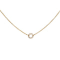 9k Gold Diamond Circle Necklace
