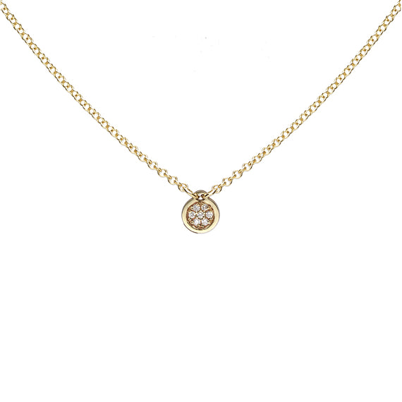 9k Gold Diamond Single Illusion Necklace (0.035ct)
