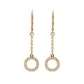 12 of 91 9k Gold Circle Diamond Earrings (0.22ct)