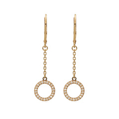 12 of 91 9k Gold Circle Diamond Earrings (0.22ct)