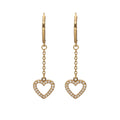 9k Gold Diamond Heart Earrings (0.20ct)