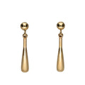9k Gold Hollow Teardrop Dangle Earrings