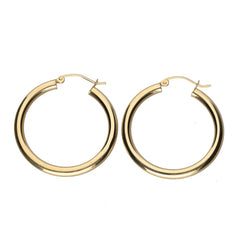 10k Gold Hollow Hoop Earrings