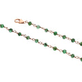 9k Rose Gold Emerald Rosary