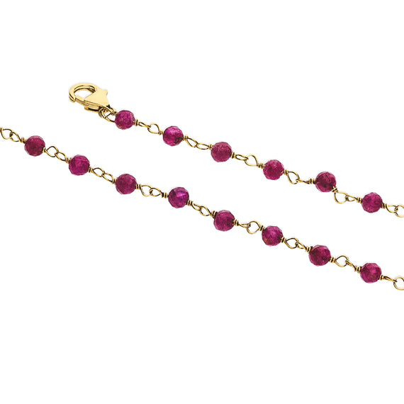 9k Gold Ruby Rosary
