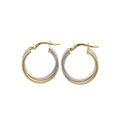 9k Gold Two Tone Hoops