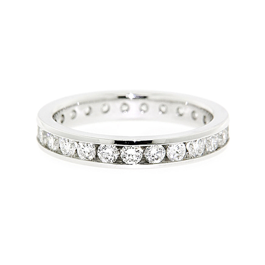 18k White Gold For Life Full Eternity Band (1.00ct)