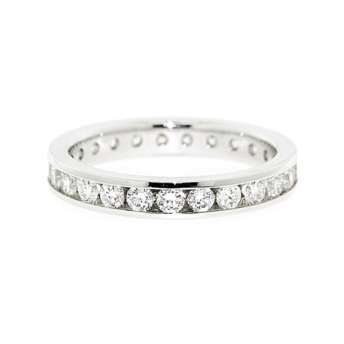 18k White Gold For Life Full Eternity Band (1.00ct)