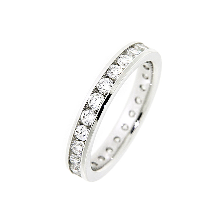 18k White Gold For Life Full Eternity Band (1.00ct)