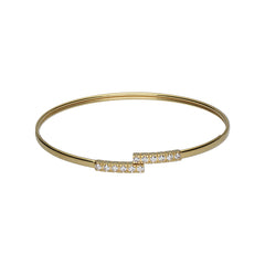 9k Bonded Gold Cubic Zirconia Bangle (10%)