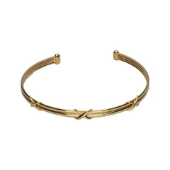 9k Bonded Gold Kiss Double Bangle (10%)