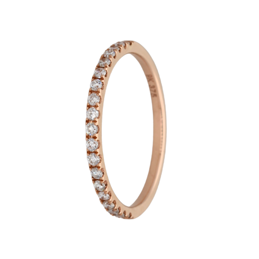 9k Rose Gold Diamond Wedding Band