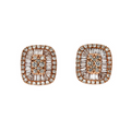 9k Gold Diamond Baguette Earrings