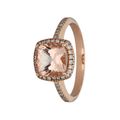 9k Rose Gold Diamond & Morganite Engagement Ring