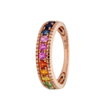 9k Rose Gold Mixed Sapphire & Garnet Ring