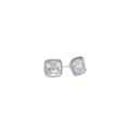 9k White Gold Lavender Topaz & Diamond Earrings