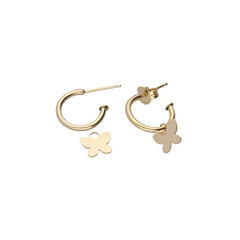 9k Pretty Woman Butterfly Earrings