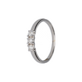 18k White Gold 3 Stone Diamond Trilogy Ring
