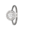 18K Gold Lab Diamond Halo Ring (0.96ct)