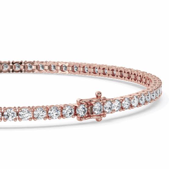 NATURAL DIAMONDS – 18KT ROSE GOLD TENNIS BRACELET