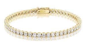 NATURAL DIAMONDS – 18KT YELLOW GOLD TENNIS BRACELET